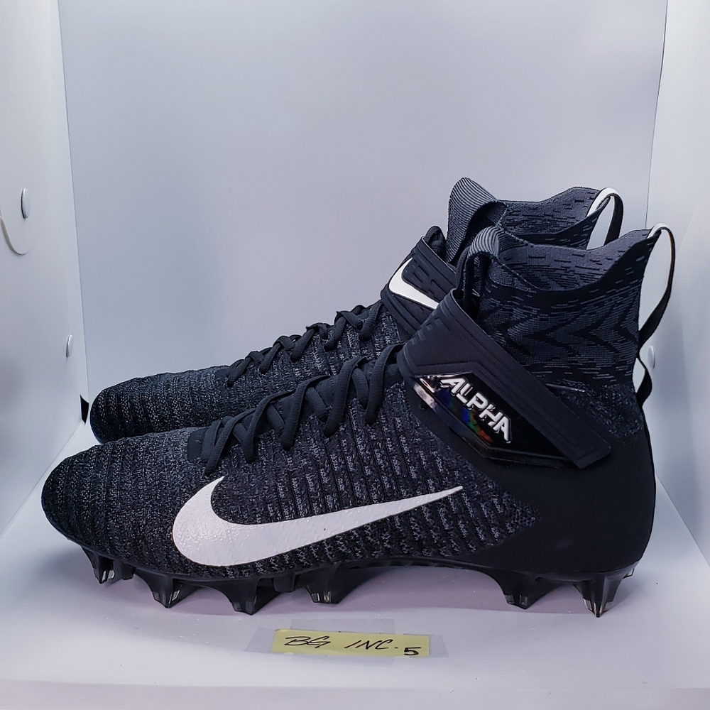 Nike Alpha Menace Elite 2 Flyknit Men's Football Cleats Black AO3374-001 Size 14